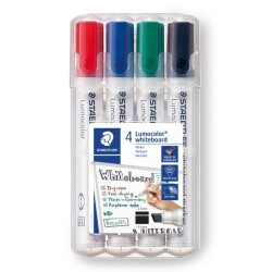 Staedtler Lumocolor Whiteboard Markör 4'lü Set Yuvarlak Uçlu 351 Wp4 - Staedtler