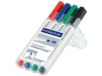 Staedtler Lumocolor Whiteboard Markör 4'lü Set Yuvarlak Uçlu 351 WP4 - 2