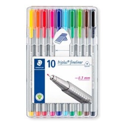 Staedtler Triplus Fineliner 0.3 Mm 10'lu Set 334 Sb10 - 1