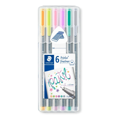 Staedtler Triplus Fineliner Pastel Renk 6'lı Set 334 Sb6Cs102 - Staedtler