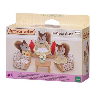 Sylvanian Families 3 Parça Koltuk Seti ve Orta Sehpa-4464 4464 - 1