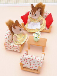 Sylvanian Families 3 Parça Koltuk Seti ve Orta Sehpa-4464 4464 - 2