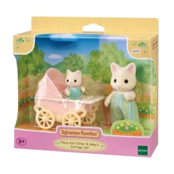 Sylvanian Families Çiçekli Kedi Baba ve Bebek Taşıma Seti 5683 - 2