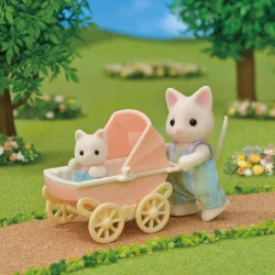 Sylvanian Families Çiçekli Kedi Baba ve Bebek Taşıma Seti 5683 - 4