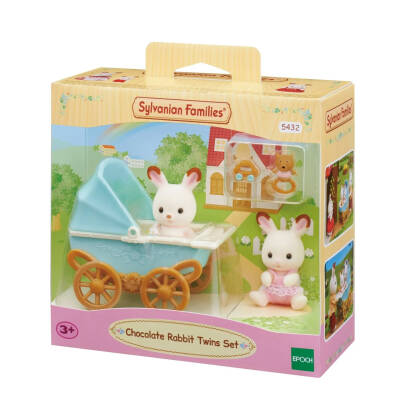 Sylvanian Families Çikolata Kulaklı İkiz Tavşan Bebek 5432 - 1