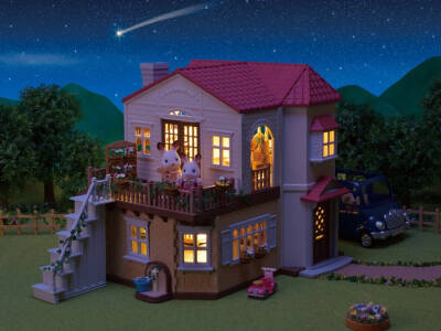 Sylvanian Families Kırmızı Çatılı Işıklı Şehir Evi-5302 5302 - 6