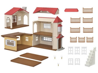 Sylvanian Families Kırmızı Çatılı Işıklı Şehir Evi-5302 5302 - 8