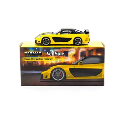 Tarmac Works 1/64 Mazda RX-7 VeilSide Fortune7 Yellow / Black - GLOBAL64 - 1