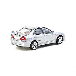 Tarmac Works 1/64 Mitsubishi Lancer Gsr Evolution Iv Silver With Tarmac Cards - Tarmac Work