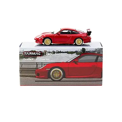 Tarmac Works 1/64 Porsche 911 Gt3 Type 996 Red - 3