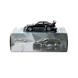 Tarmac Works 1/64 Toyota Sprinter Trueno AE86 Widebody Black/Grey - Designed by Jon Sibal - Malaysia - 2