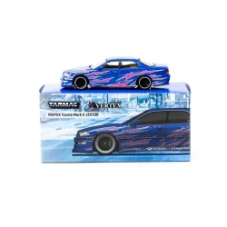 Tarmac Works 1/64 VERTEX Toyota Mark II JZX100 Blue Metallic - 3