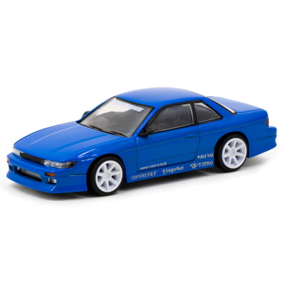 Tarmac Works 1/64 Wertex Nissan Silvia S13 Blue Metallic T64G-025-Bl - 1
