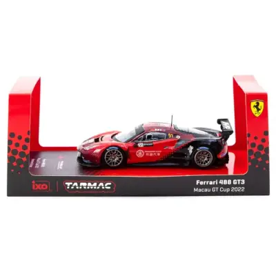 Tarmac Works X iXO Models 1/64 Ferrari 488 GT3 Macau GT Cup 2022 Harmony Racing #51 - 2