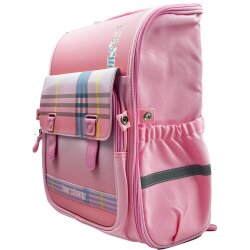 Taros 8482 Pembe Ekoseli Büyük Boy Sırt Çantası - 2