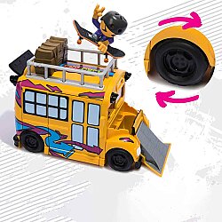 Tech Deck 2in1 SK8 Crew Dönüşebilen Okul Otobüsü Oyun Seti S1 - 6071034 - 4