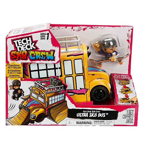 Tech Deck 2in1 SK8 Crew Dönüşebilen Okul Otobüsü Oyun Seti S1 - 6071034 - 10