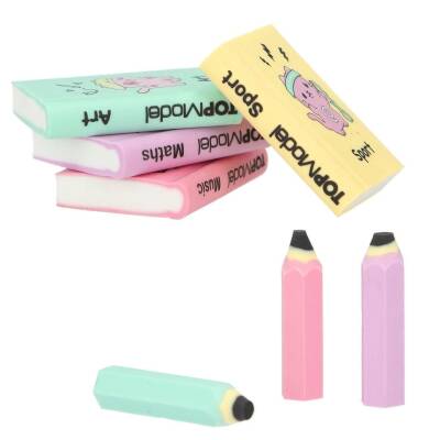 Top Model Eraser Set Mini School Books & Pencils 411947 - 1