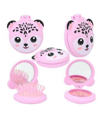 Top Model Folding Hairbrush With Mirror 412429 - 2