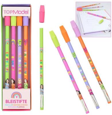 Top Model Pencil Set with Eraser-Topper Self Love 412088 - 1