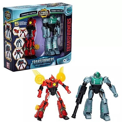 Transformers Earthspark Terran Twitch ve Robby Malto İkili Aksiyon Figürü Seti F8438 - 1