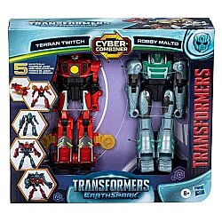 Transformers Earthspark Terran Twitch ve Robby Malto İkili Aksiyon Figürü Seti F8438 - 2