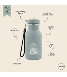 Trixie 40-225 | Paslanmaz Çelik Suluk Matara 350ml - Mr.Shark - 3