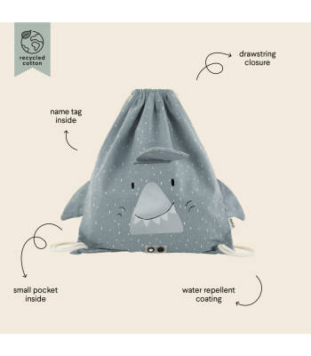 Trixie 19-225 İpli Büzgülü Spor Sırt Çantası - Mr. Shark - 2