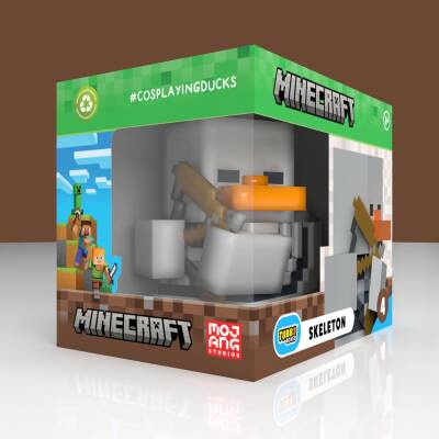 Tubbz Minecraft Skeleton Boxed Lisanslı Cosplay Ördek Collectible Figür - 4
