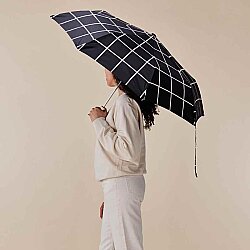 Original Duckhead Duck Kompakt Şemsiye Black Grid-CP005 - 5