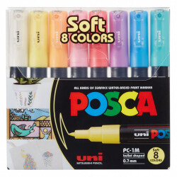 Uniball Posca Markör Su Bazlı Soft Renk 0.7Mm 8'li - Uniball