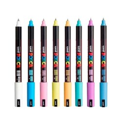 Uniball Posca Markör Su Bazlı Soft Renk 0.7Mm 8'li - 2