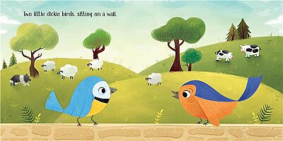 Usborne Two Little Dickie Birds Sitting on a Wall - 4