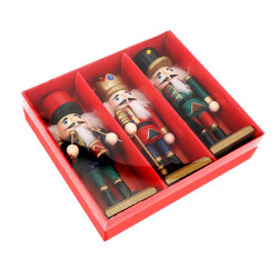 Dekoratif Yılbaşı 3'lü Kurşun Asker - 15 cm - 3