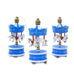 Dekoratif Yılbaşı 6'lı Mavi Atlı Karınca Süs Dn04-03 - 2