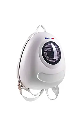 Zampago Big Eye Led Işıklı Çocuk Sırt Çantası-Beyaz ZG-KID1-W - 1
