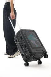 Zampago Glint Ekranlı Led Işıklı Valiz-Siyah ZG-LG4-B - 2