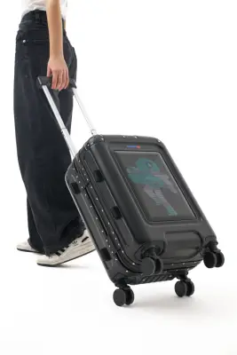 Zampago Glint Ekranlı Led Işıklı Valiz-Siyah ZG-LG4-B - 2