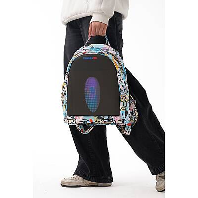 Zampago ShowMe Led Ekranlı Sırt Çantası-Mavi ZG-T5HD-W - 3