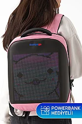 Zampago Urban Led Ekranlı Sırt Çantası-Pembe ZG-T3-P - 6