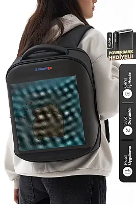 Zampago Urban Led Ekranlı Sırt Çantası-Siyah ZG-T3-B - 5