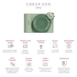Zoo Family Dino Green C5 Dijital Kamera ve Fotoğraf Makinesi - 8
