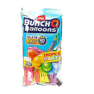 Zuru Balon Su Bombası Bunch O Balloons-Tropıcal Party Renkli Su Balonu 100’lü S00056480 - 5